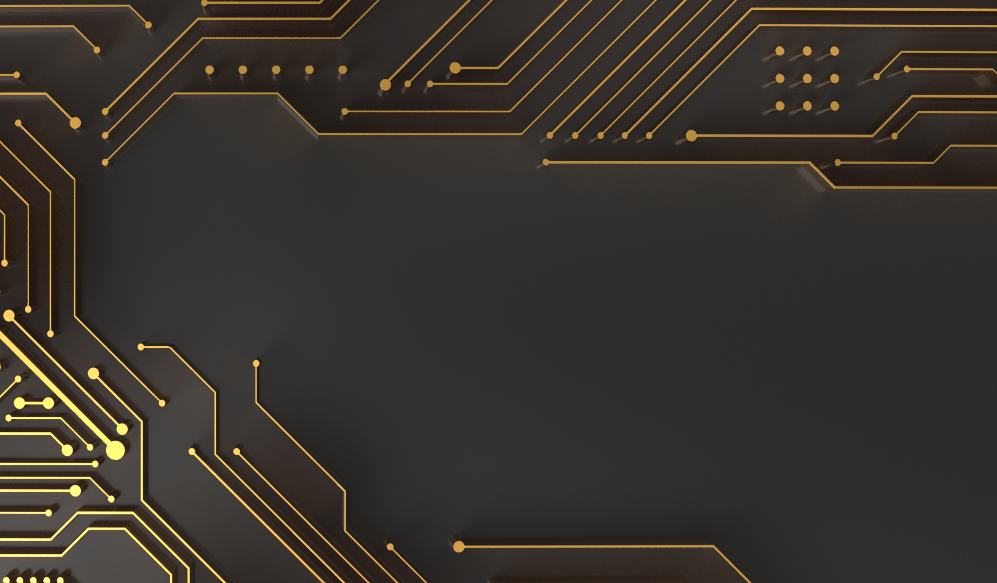 Black background with golden circuits