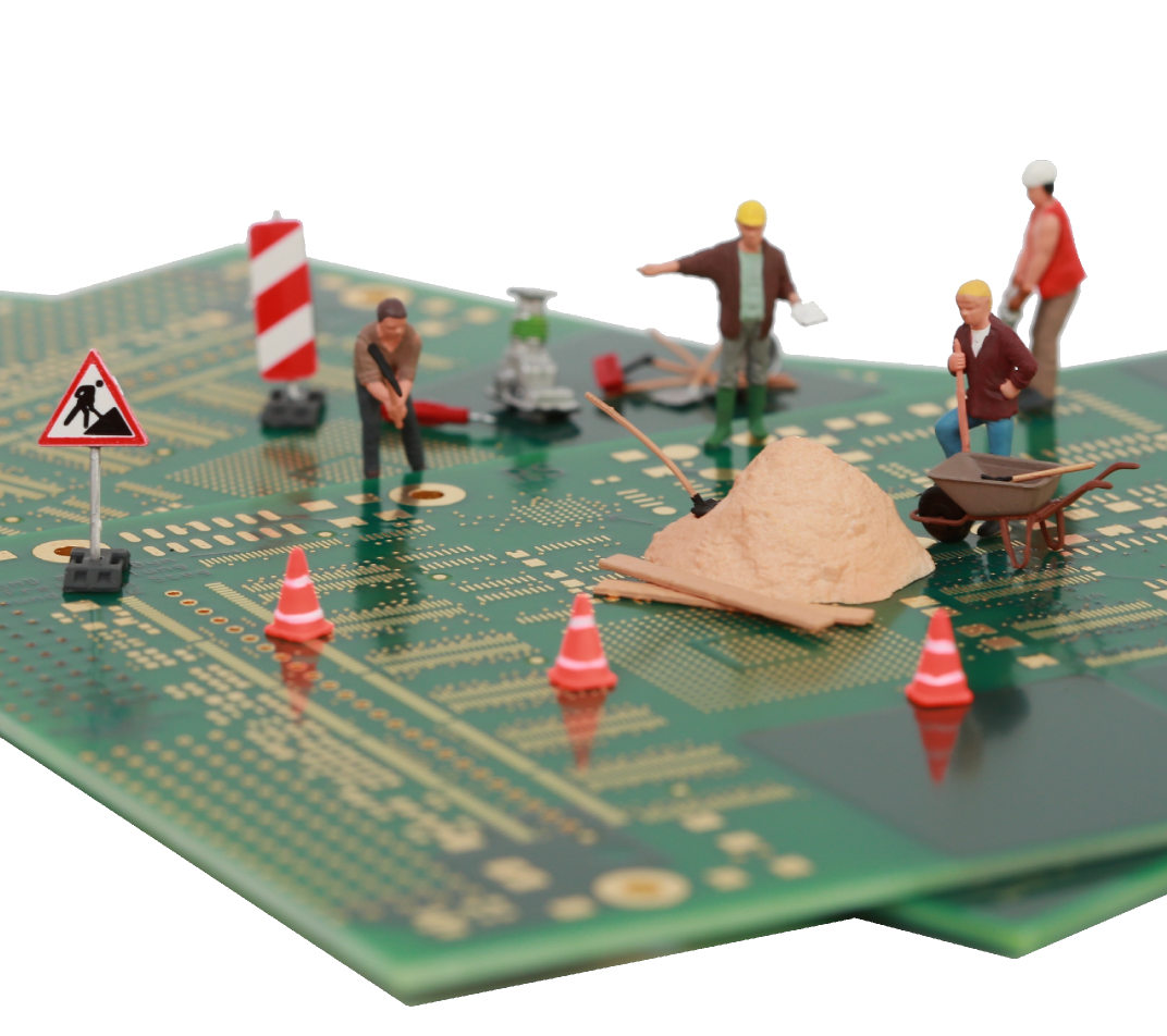 WEdirekt maintenance PCB miniature construction site