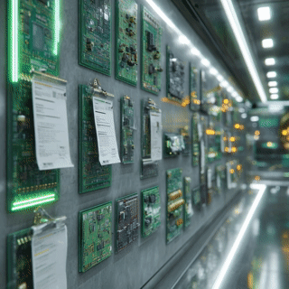 WEdirekt Contest Pinnboard with different PCB projects